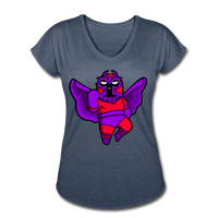 Character #3 Women's Tri-Blend V-Neck T-Shirt - navy heather
