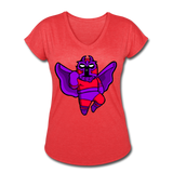 Character #3 Women's Tri-Blend V-Neck T-Shirt - heather red