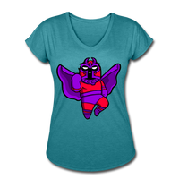 Character #3 Women's Tri-Blend V-Neck T-Shirt - heather turquoise