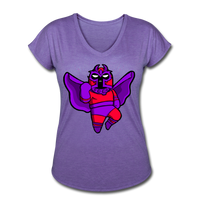 Character #3 Women's Tri-Blend V-Neck T-Shirt - purple heather