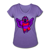 Character #3 Women's Tri-Blend V-Neck T-Shirt - purple heather