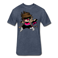 Character #4 Fitted Cotton/Poly T-Shirt by Next Level - heather navy