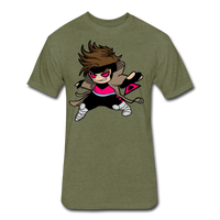 Character #4 Fitted Cotton/Poly T-Shirt by Next Level - heather military green