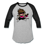 Character #4 Baseball T-Shirt - heather gray/black