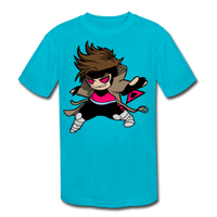 Character #4 Kids' Moisture Wicking Performance T-Shirt - turquoise