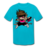 Character #4 Kids' Moisture Wicking Performance T-Shirt - turquoise