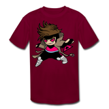 Character #4 Kids' Moisture Wicking Performance T-Shirt - burgundy