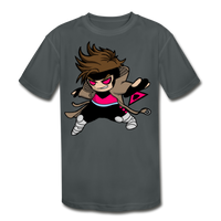 Character #4 Kids' Moisture Wicking Performance T-Shirt - charcoal