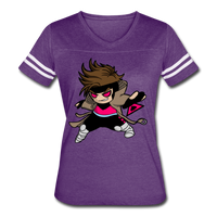 Character #4 Women’s Vintage Sport T-Shirt - vintage purple/white