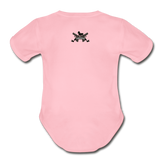 Character #4 Organic Short Sleeve Baby Bodysuit - light pink