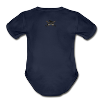 Character #4 Organic Short Sleeve Baby Bodysuit - dark navy