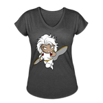 Character #5 Women's Tri-Blend V-Neck T-Shirt - deep heather