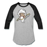 Character #5 Baseball T-Shirt - heather gray/black