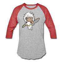 Character #5 Baseball T-Shirt - heather gray/red