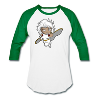 Character #5 Baseball T-Shirt - white/kelly green