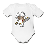 Character #5 Organic Short Sleeve Baby Bodysuit - white