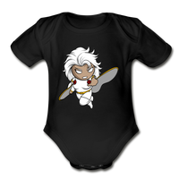 Character #5 Organic Short Sleeve Baby Bodysuit - black