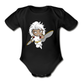 Character #5 Organic Short Sleeve Baby Bodysuit - black