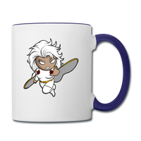 Character #5 Contrast Coffee Mug - white/cobalt blue