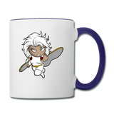 Character #5 Contrast Coffee Mug - white/cobalt blue