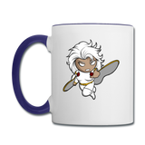 Character #5 Contrast Coffee Mug - white/cobalt blue