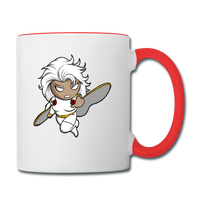 Character #5 Contrast Coffee Mug - white/red