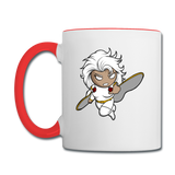 Character #5 Contrast Coffee Mug - white/red