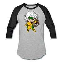 Character #6 Baseball T-Shirt - heather gray/black