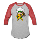 Character #6 Baseball T-Shirt - heather gray/red