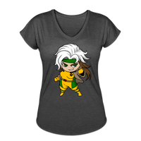 Character #6 Women's Tri-Blend V-Neck T-Shirt - deep heather