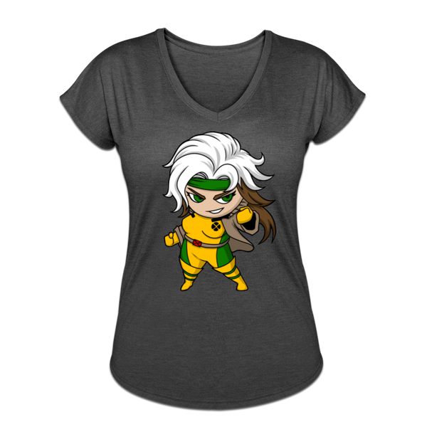 Character #6 Women's Tri-Blend V-Neck T-Shirt - deep heather