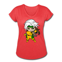 Character #6 Women's Tri-Blend V-Neck T-Shirt - heather red