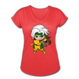 Character #6 Women's Tri-Blend V-Neck T-Shirt - heather red