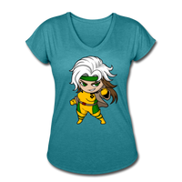 Character #6 Women's Tri-Blend V-Neck T-Shirt - heather turquoise
