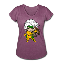 Character #6 Women's Tri-Blend V-Neck T-Shirt - heather plum