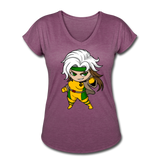 Character #6 Women's Tri-Blend V-Neck T-Shirt - heather plum