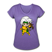 Character #6 Women's Tri-Blend V-Neck T-Shirt - purple heather