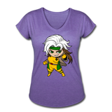 Character #6 Women's Tri-Blend V-Neck T-Shirt - purple heather
