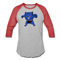Character #7 Baseball T-Shirt - heather gray/red