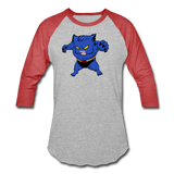 Character #7 Baseball T-Shirt - heather gray/red