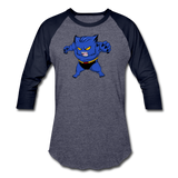 Character #7 Baseball T-Shirt - heather blue/navy
