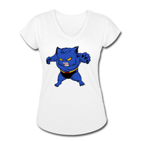 Character #7 Women's Tri-Blend V-Neck T-Shirt - white