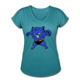 Character #7 Women's Tri-Blend V-Neck T-Shirt - heather turquoise