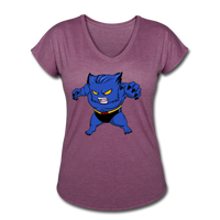 Character #7 Women's Tri-Blend V-Neck T-Shirt - heather plum