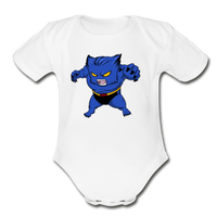 Character #7 Organic Short Sleeve Baby Bodysuit - white