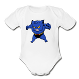 Character #7 Organic Short Sleeve Baby Bodysuit - white