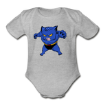 Character #7 Organic Short Sleeve Baby Bodysuit - heather gray