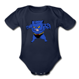 Character #7 Organic Short Sleeve Baby Bodysuit - dark navy