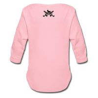 Character #7 Organic Long Sleeve Baby Bodysuit - light pink
