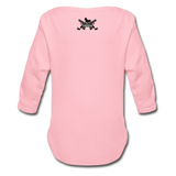 Character #7 Organic Long Sleeve Baby Bodysuit - light pink